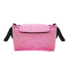 Stroller Storage Hanging Bag Multifunctional Large Capacity Stroller Bag(Linen Powder)