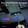 ENKAY 3A USB to 8 Pin Magnetic Fast Charging Data Cable with LED Light, Length:2m(Black)