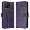 For Asus ROG Phone 8 Embossed Butterfly Leather Phone Case(Dark Purple)