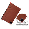 For Samsung Galaxy Tab A9 TPU Leather Back Tablet Case with Wristband(Brown)