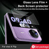 For vivo X Flip 1 Sets imak Tempered Glass Rear Camera Protection Ring + Glass Rear Screen Sticker