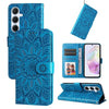 For Samsung Galaxy A36 5G / A56 5G Embossed Sunflower Leather Phone Case(Blue)