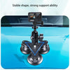 Dual Suction Cup Mount Holder with Tripod Adapter & Screw & Phone Clamp & Anti-lost Silicone Net for for GoPro, Insta360, DJI and Other Action Cameras, Smartphones(Black)
