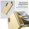 For Samsung Galaxy Z Fold3 5G Integrated AG Frosted Vacuum Plating Phone Case(Gold)