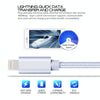 3A Woven Style Metal Head 8 Pin to USB Charge Data Cable, Cable Length: 2m(Silver)