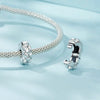 S925 Sterling Silver Diamond Pattern Positioning Clip DIY Bracelet Accessories(SCC2817)