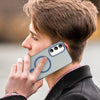 For Samsung Galaxy S23+ 5G MagSafe Frosted Translucent TPU + PC Full Coverage Phone Case(Dark Blue)