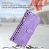 For Asus ROG Phone 8 / 8 Pro Multi-Card Slots Zipper Wallet Leather Phone Case(Purple)