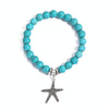 S2208-4 Sea Star Women Beaded Bracelet Turquoise Ethnic Style Charm Jewelry