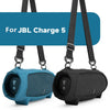 For JBL Charge 5 Speaker Silicone Case with Shoulder Strap Carrying Bag(Black)