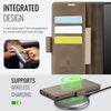 For Samsung Galaxy Note20 AutSpace A11 Side Buckle MagSafe Magnetic RFID Phone Leather Case(Coffee)