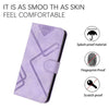 For Samsung Galaxy A56 5G Line Pattern Skin Feel Leather Phone Case(Light Purple)