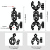 PULUZ Cycling Quick Release Bracket with 150cm Selfie Stick Set, Dual-heads Crab & Single Heads Clamps Handlebar Fixed Mount (Black)