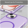 For iPhone 15 Plus MagSafe Frosted Translucent TPU + PC Full Coverage Phone Case(Dark Purple)
