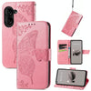 For Asus Zenfone 10 Butterfly Love Flower Embossed Leather Phone Case(Pink)