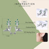 Hummingbird Greetings S925 Sterling Silver With Zircon Earrings