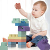 80pcs / Box Baby Chewable Soft Building Blocks Children Large Particle Puzzle Soft Rubber Toys
