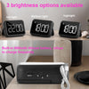 Rechargeable Large Screen LCD Electronic Timing Reminder Alarm Clock Kitchen Baking Timer(White)