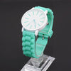 Simple Style Round Dial Jelly Silicone Strap Quartz Watch(Mint Green)