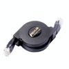 REXLIS 1m CAT6 Retractable Flat RJ45 Ethernet Network LAN Cable(Black)