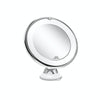 12cm Makeup Mirror with LED Fill Light 10X Magnification Suction Cup Beauty Mirror