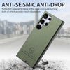 For Samsung Galaxy S23 Ultra 5G Twill Fabric Leather Skin Back Phone Case(Green)