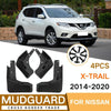 For Nissan X-TRAIL 2014-2020 4pcs/Set Car Auto Soft Plastic Splash Flaps Fender Guard