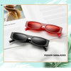 Square Sunglasses Women Imitation Diamond Lasses Fashion UV400 Sunglasses(C1)