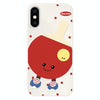 For iPhone XS Max Skin Feeling Jelly TPU Hybrid PC Phone Case(Spin Table Tennis Beige)