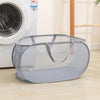 Foldable Storage Basket Household Layered Thickened Dirty Laundry Basket, Spec: Single Grid Gray