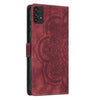 For Samsung Galaxy A33 5G Mandala Embossed Retro Frosted Leather Phone Case(Red)