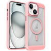 For iPhone 15 Plus Honeycomb Cooling MagSafe Phone Case(Pink)