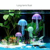 Fluorescent Silicone Jellyfish Ornament, Green, 8x20cm - Aquarium Safe