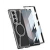 For Samsung Galaxy Z Fold6 GKK Integrated Electroplating Leather Z-Shape MagSafe Phone Case(Titanium Gray)