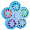 10 Sides Rotating Magical Bean Cube Fingertip Gyro Toy Educational Brain Development Roller Ball Toy(Blue)