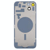 iPhone 14 Plus Glass Back Cover with Ring Holder - Blue