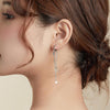 S925 Sterling Silver Star Moon Tassel Women Earrings