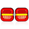 2pcs 12-24V 28LEDs Square Trailer Taillight