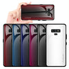 For Galaxy Note 9 Texture Gradient Glass Protective Case(White)