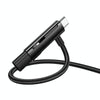 hoco U135 USB-C / Type-C to 8 Pin, USB-C / Type-C Incredible 2 in 1 Charging Data Cable, Length:1m(Black)