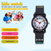 JNEW A335-20093 Children 3D Mathematical Calculations Waterproof Cartoon Watch(Rubber Shell Black)