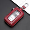 Car Remote Control Universal Visible Zipper Key Case(Claret)