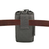 Outdoor Phone Carrying Case Pouch Nylon Crossbody Shoulder Cell Phone Holster Waist Belt Wallet Bag with Carabiner(Grey)