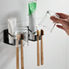 304 Stainless Steel Toothbrush Rack,Color: 1070 Upgrade Black