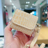 For AirPods 4 Crocodile Texture Earphones Protective Case(Light Yellow)