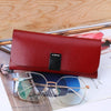 K064 Multifunctional Vegetable Tanned Leather Glasses Storage Box(Black)