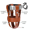 Outdoor Anti Shake Bicycle Water Bottle Holder Cycling Cup Carrier(Brown Net+Black Holder)