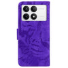 For Redmi K70 / K70 Pro Tiger Embossing Pattern Flip Leather Phone Case(Purple)