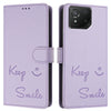 For Asus ROG Phone 8 / 8 Pro Smile Embossing RFID Leather Phone Case(Light Purple)