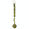 Paracord Monkey Fist Self Defence Keychain - Black & Yellow